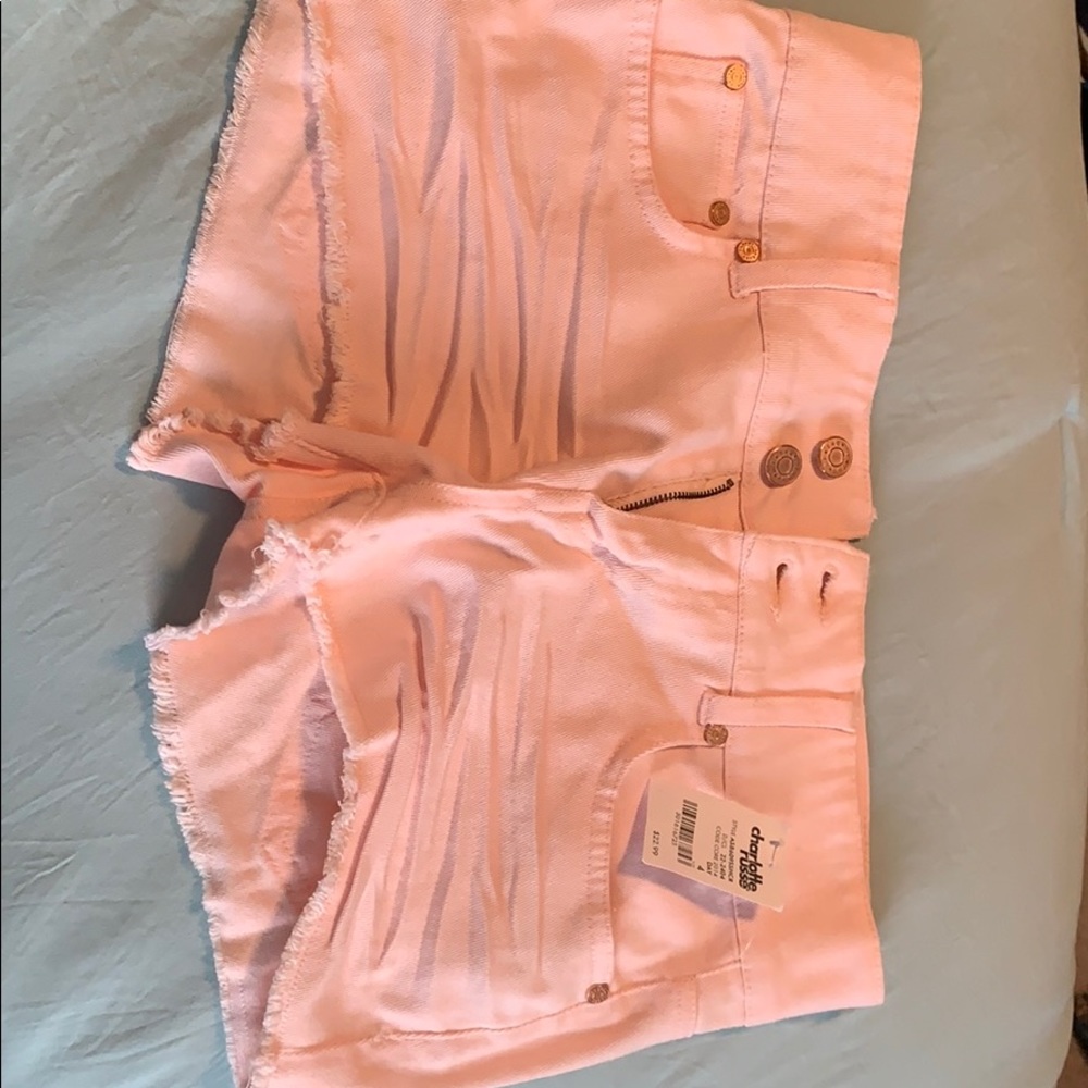 Pink jean shorts
